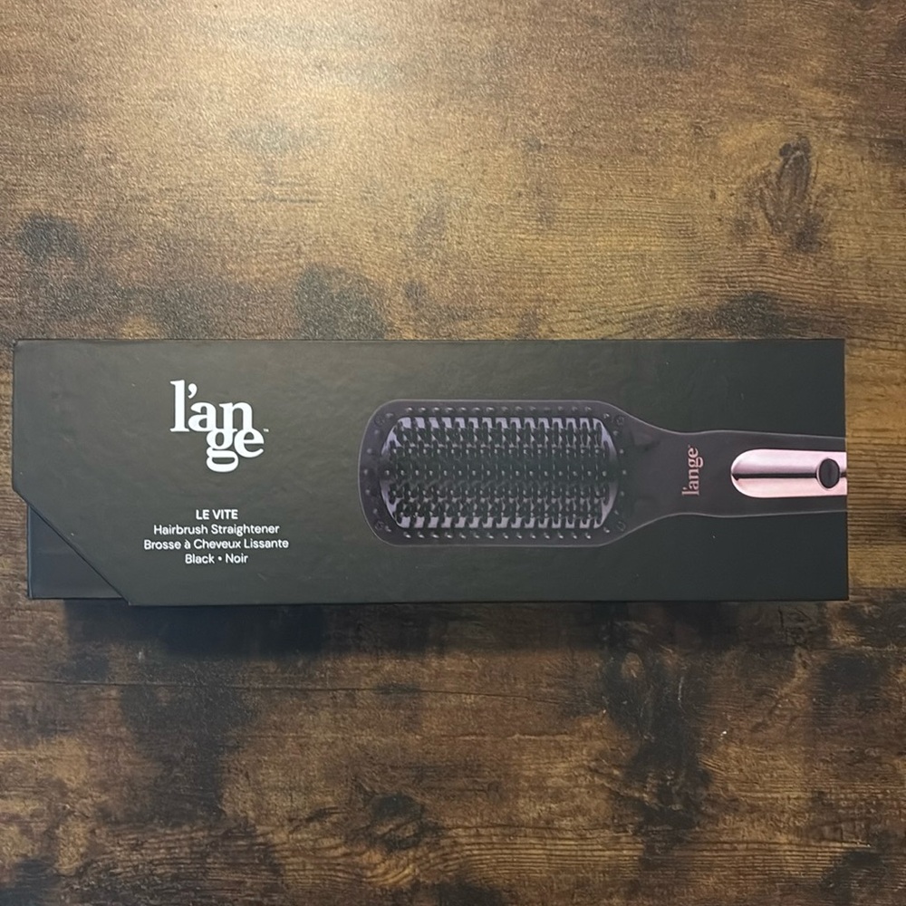 L’ange Le Vite hairbrush straightener black and pink
